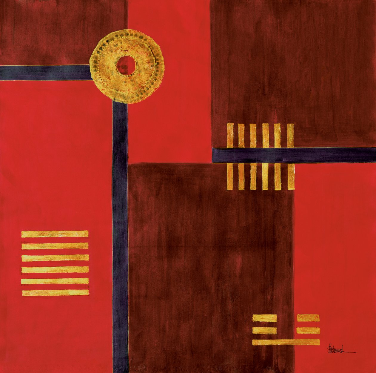 Tui, 2005 (guaj, akrilik ve kalem işi) by Sabira Manek