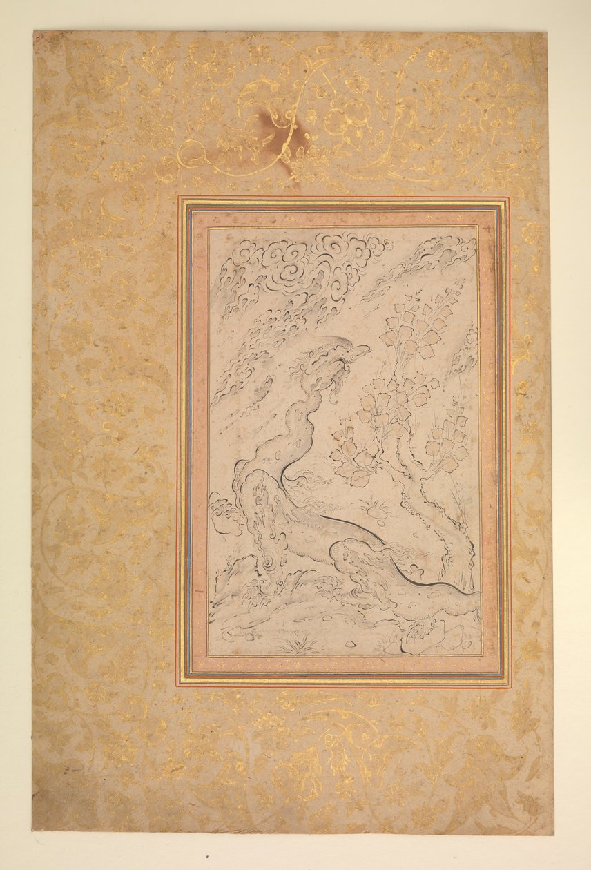 Ejderha ve Bulutlar, ca. 1600. by Sadiqi Beg.