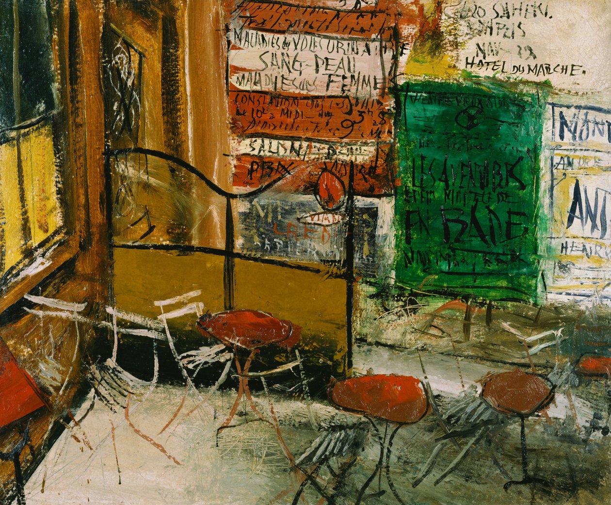 Afişli Kafe Terası by Saeki Yuzo