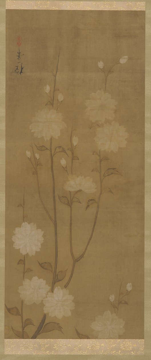 Sarkık kiraz dalları çiçek açıyor, Edo dönemi, 18. yüzyılın ortaları ile 19. yüzyılın başları. by Sakai Hoitsu
