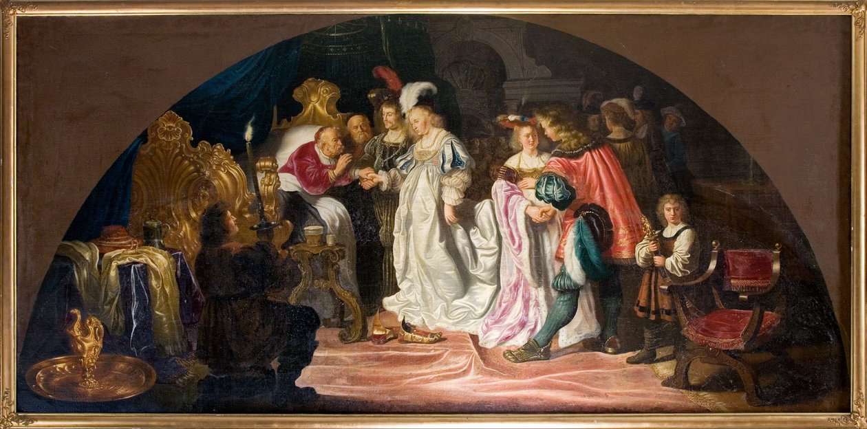 1502 Kraliyet Çift Nişanları veya Nikahları by Salomon Koninck
