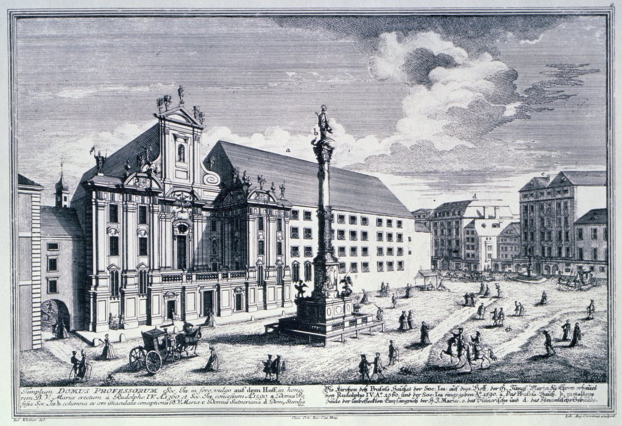 Johann-August Corvinus (1683-1738) tarafından oyulmuş Meryem Ana Sütunu