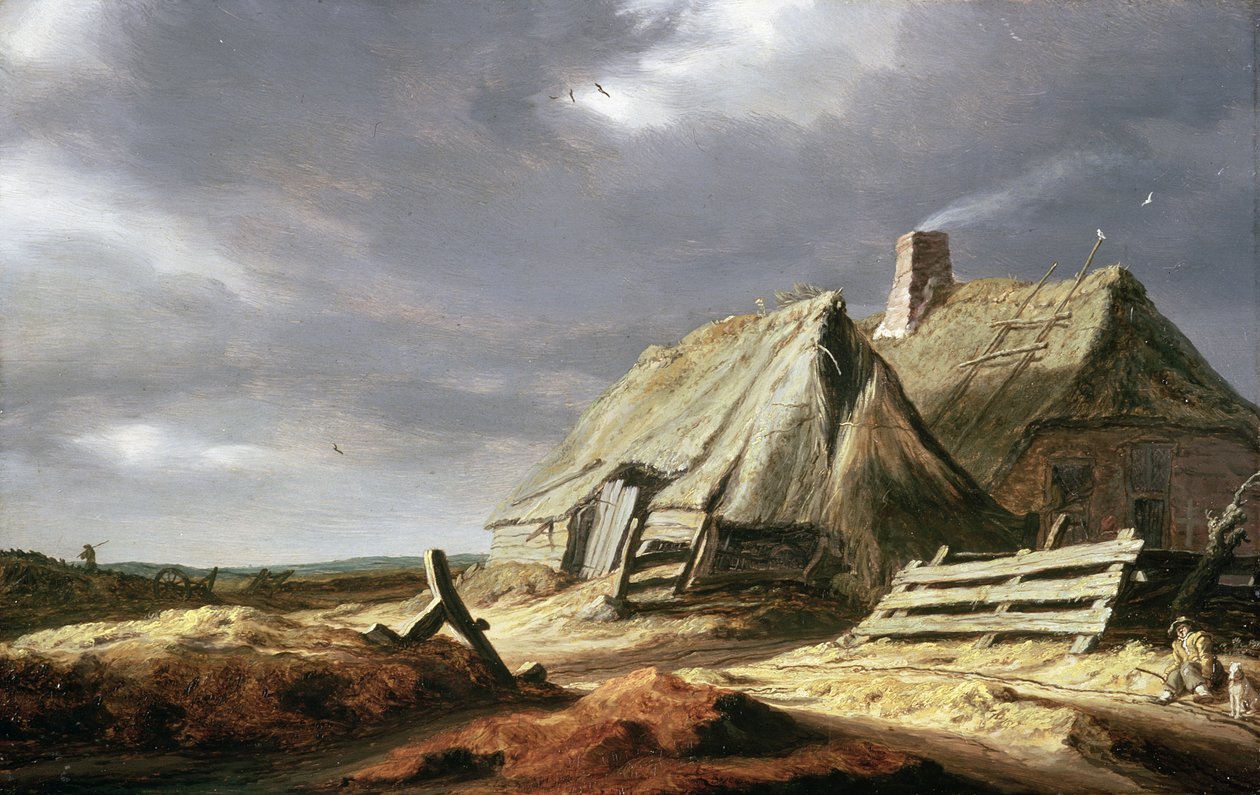 Bir Peyzajda Çiftlik Binaları, c.1625-28 by Salomon van Ruisdael or Ruysdael