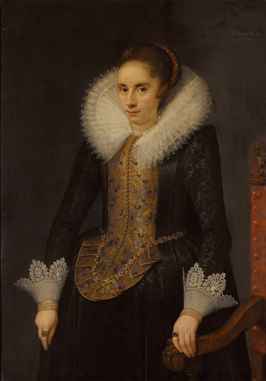 Catharina Fourmenois'in Portresi (1598-1665) by Salomon Mesdach (attributed to)