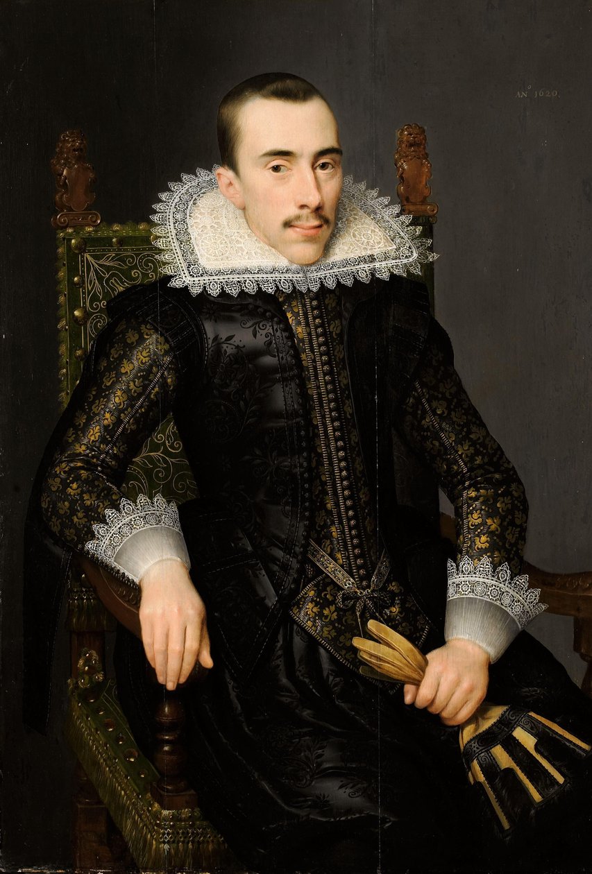 Bir Adamın Portresi, muhtemelen Walterus Fourmenois (1596-1653) by Salomon Mesdach (attributed to)