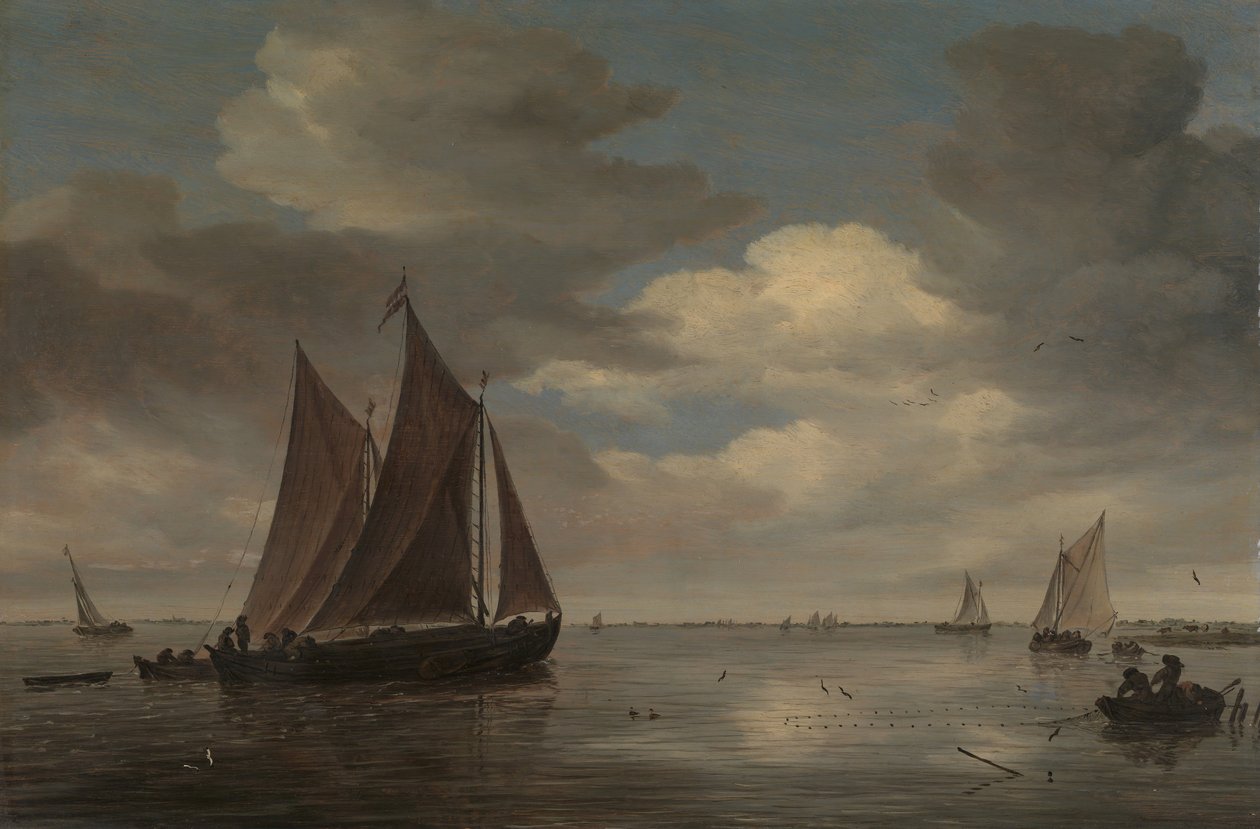 Nehirde Balıkçı Tekneleri, 1660