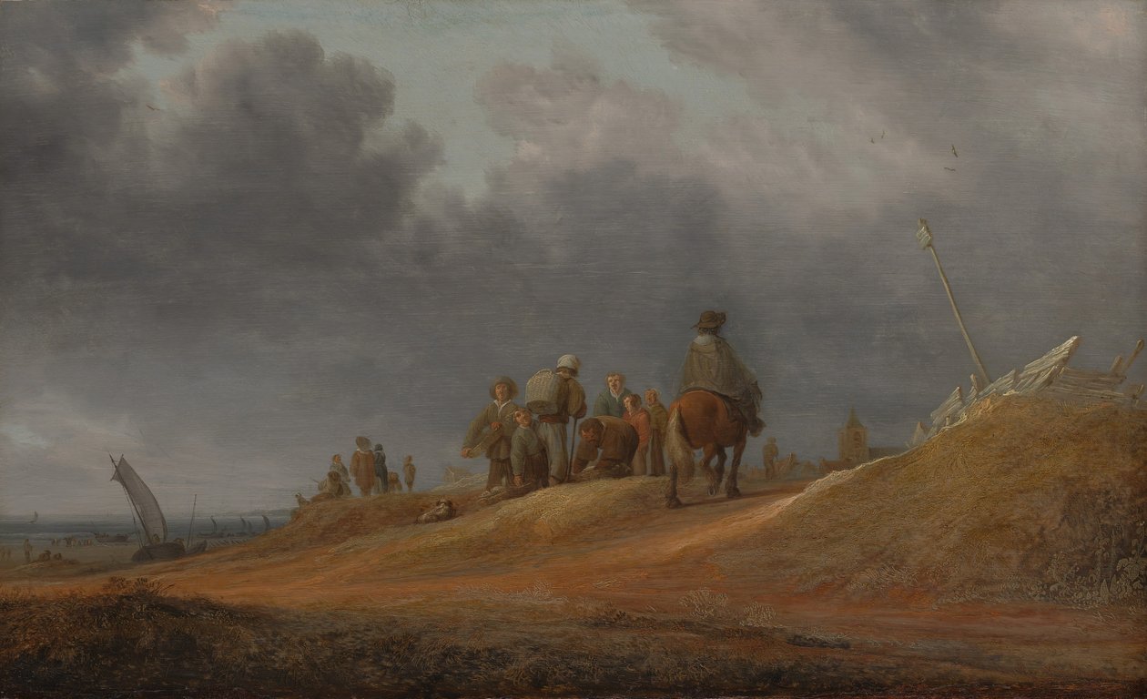 Sahil Pazarı, 1637. by Salomon Ruysdael