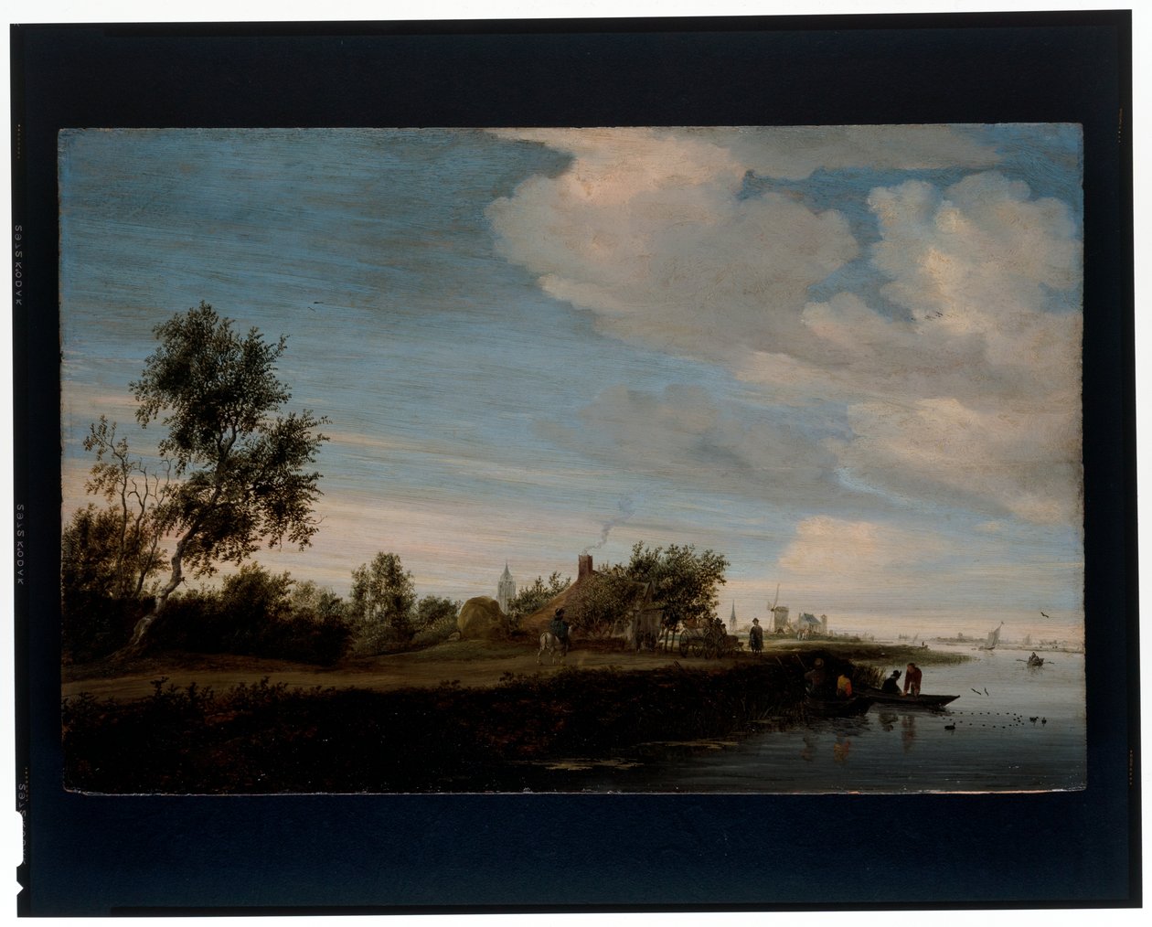 Nehir Kenarında Bir Ev by Salomon van Ruisdael or Ruysdael