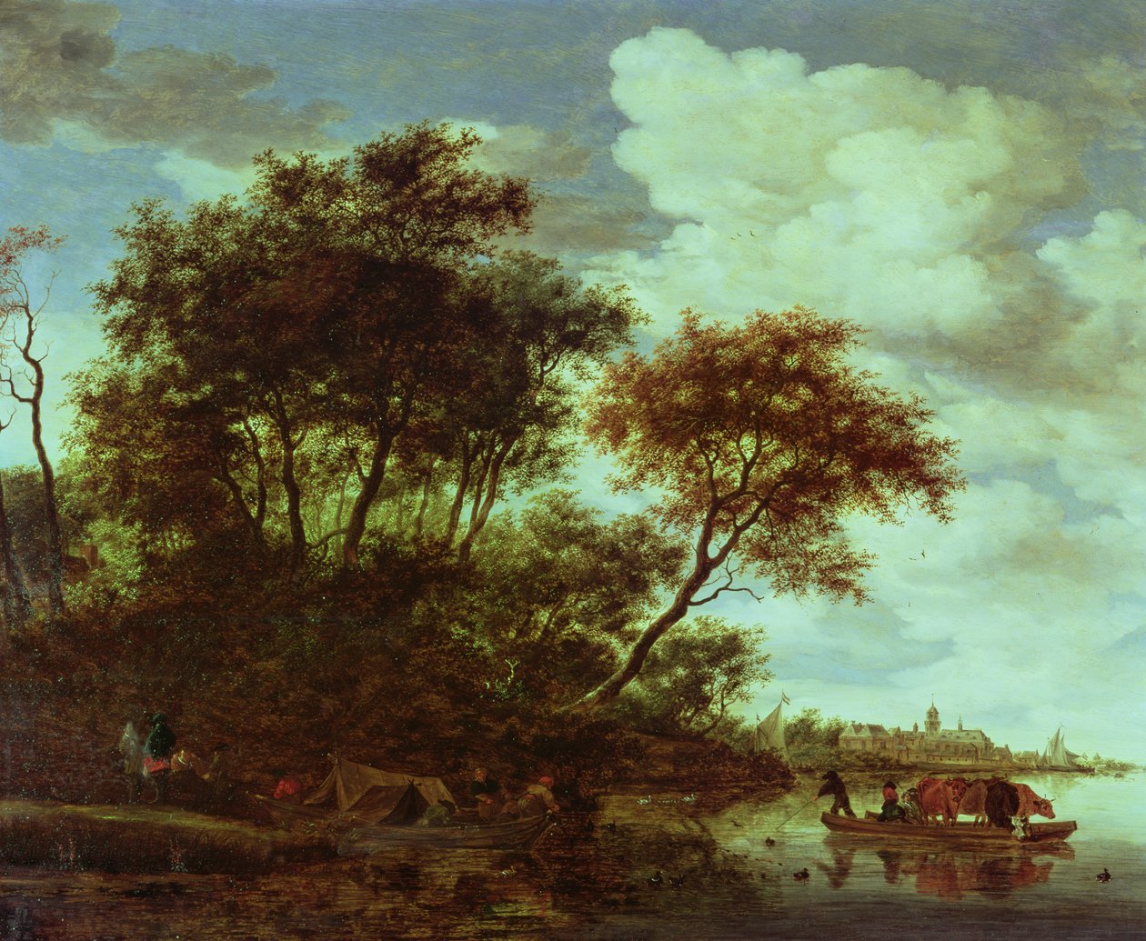 Bilinmeyen resim by Salomon van Ruisdael or Ruysdael