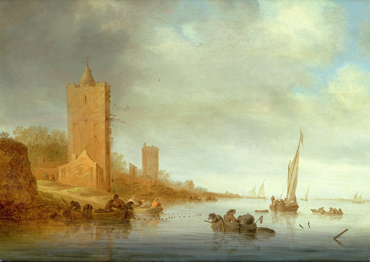 Bilinmeyen resim by Salomon van Ruisdael or Ruysdael