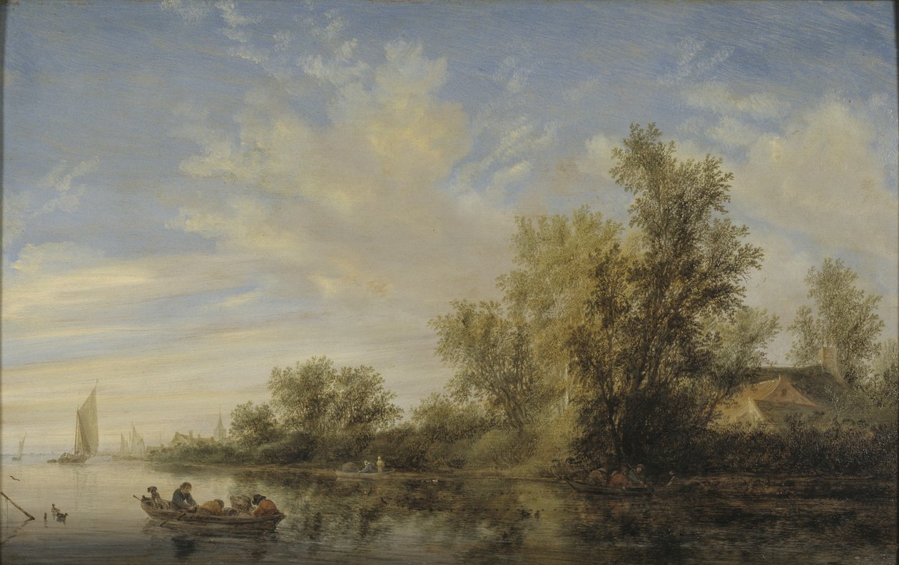 Nehir Manzarası by Salomon van Ruysdael