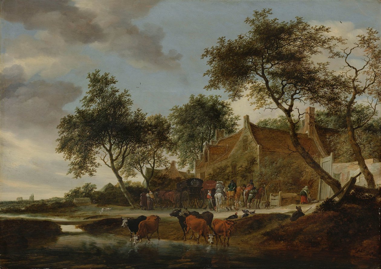 sulama yeri by Salomon van Ruysdael