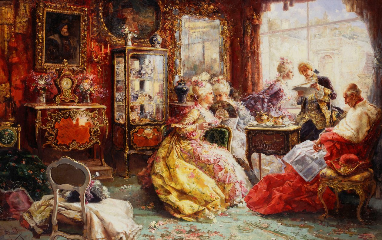 Salonda Bir Öğleden Sonra, 1902 by Salvador Sanchez Barbudo