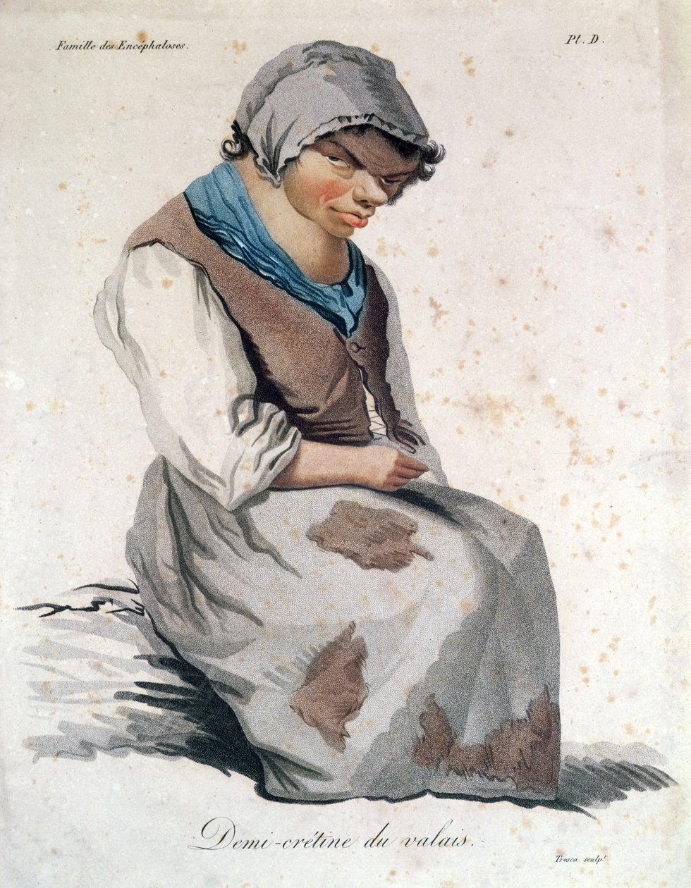 Valais'ten Cretin (renkli gravür) by Salvadore Tresca