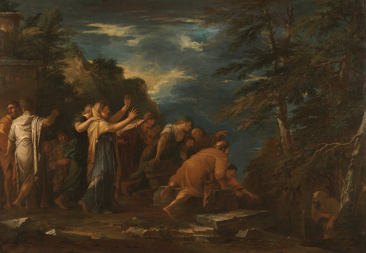 Yeraltı Dünyasından Çıkan Pisagor by Salvator Rosa
