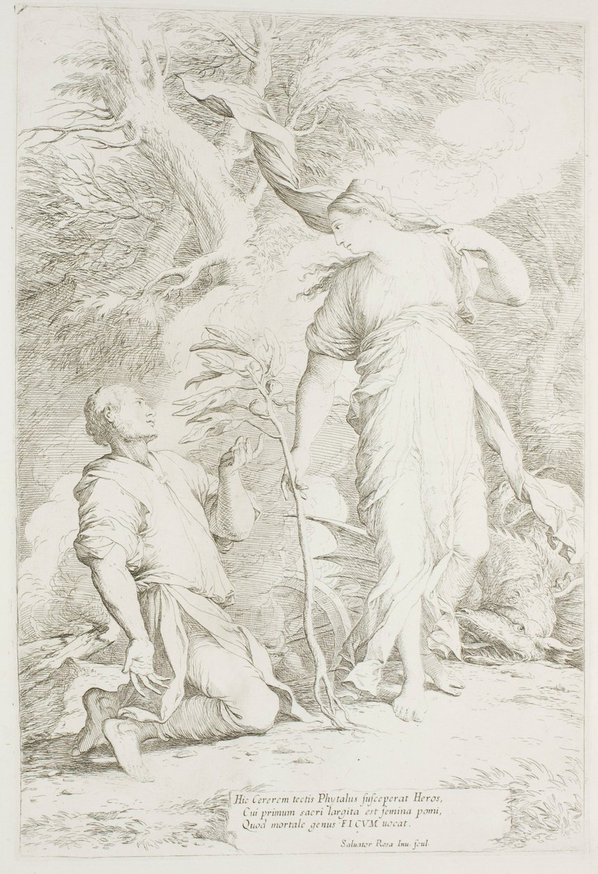 Ceres ve Phytalus by Salvator Rosa