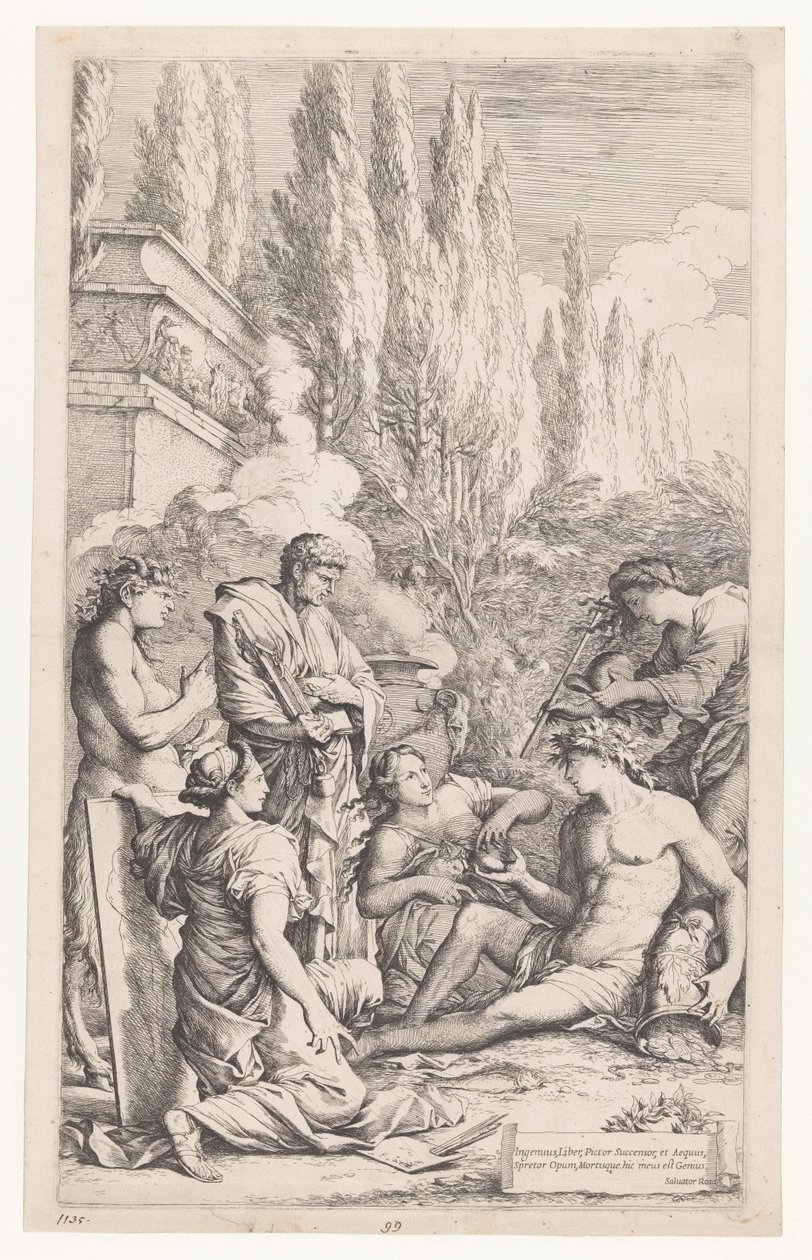 Genius van Salvator Rosa by Salvator Rosa
