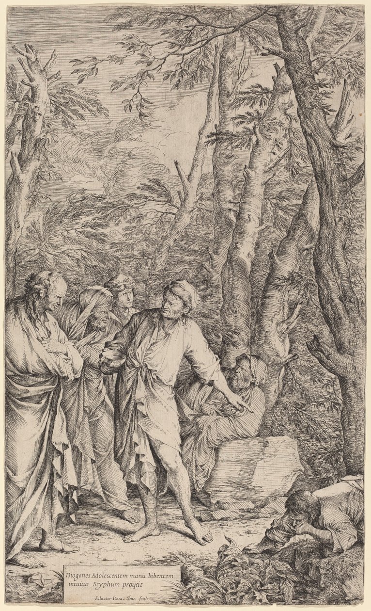 Diogenes Kasesini Atıyor by Salvator Rosa