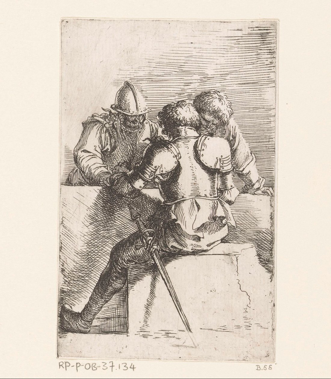 üç asker Küçük Figürler (dizi başlığı) Şekil (seri başlığı) by Salvator Rosa