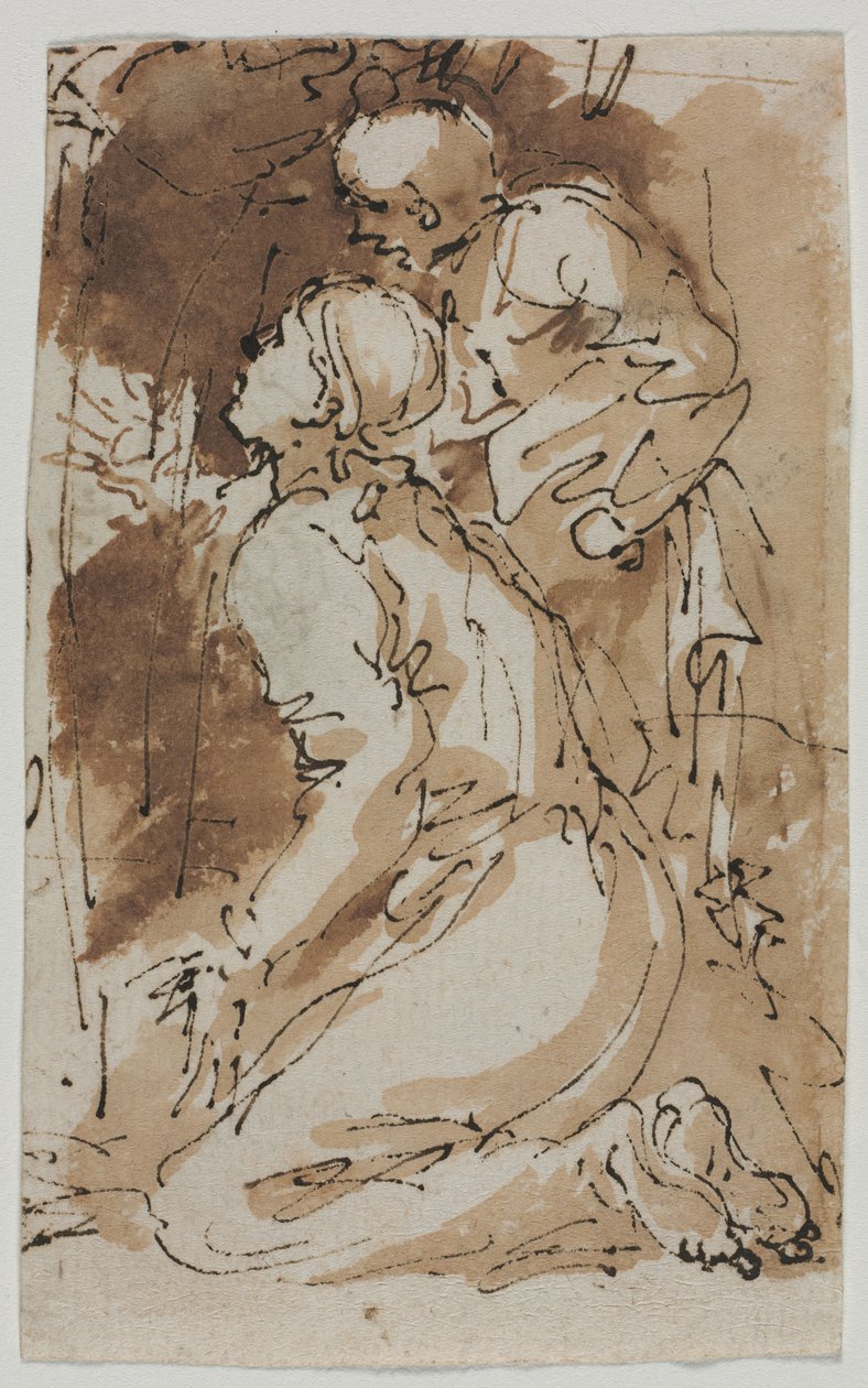 Figür Çalışmaları (rekto) by Salvator Rosa