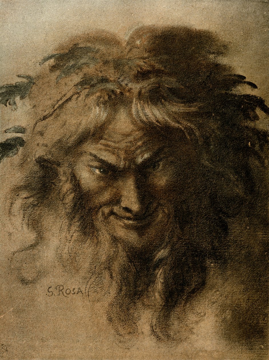Bir Faun Başkanı by Salvator Rosa