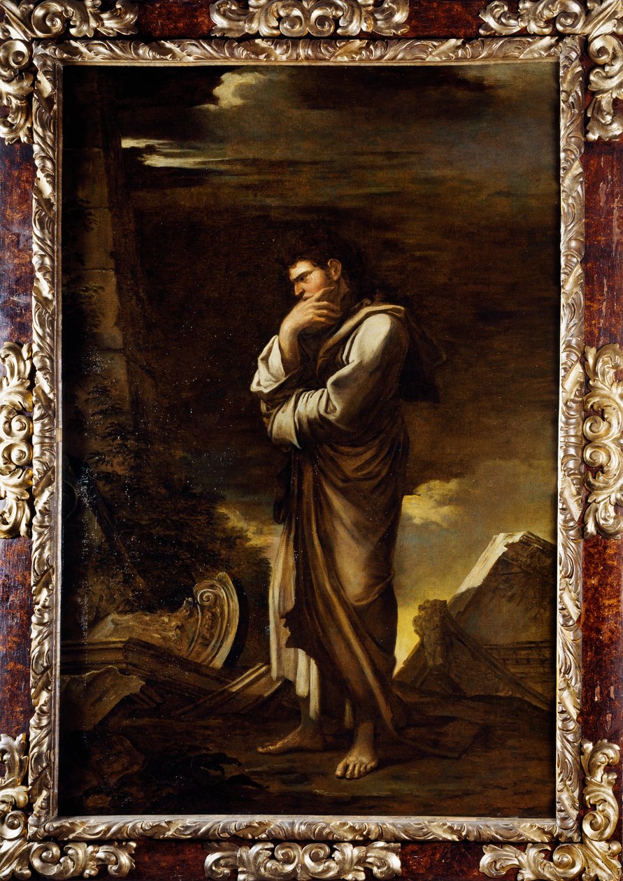 Marius, Kartaca Harabeleri arasında meditasyon yapıyor, yaklaşık by Salvator Rosa