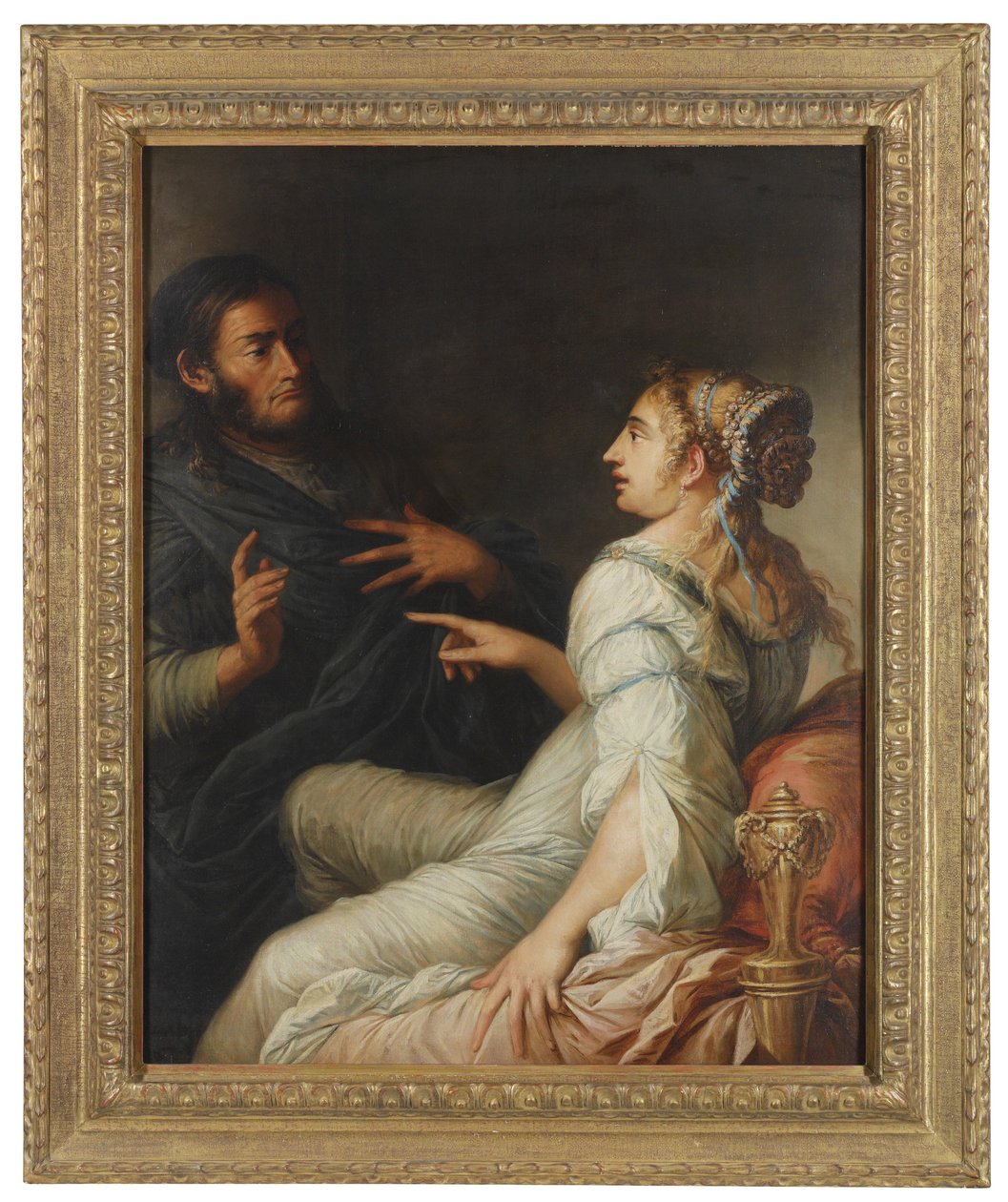 Phryne ve Xenocrates by Salvator Rosa