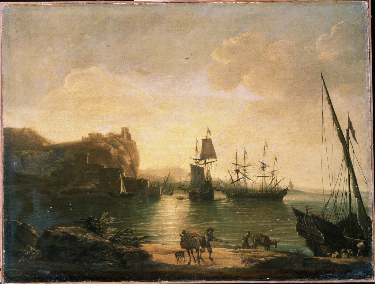 Liman. Salvator (Salvatore) Rosa (1615-1673), tuval üzerine yağlıboya, İtalyan sanatı (Napoli), Barok sanatı. M.Kroshitsky Sanat Müzesi, Sivastopol (Ukrayna). by Salvator Rosa