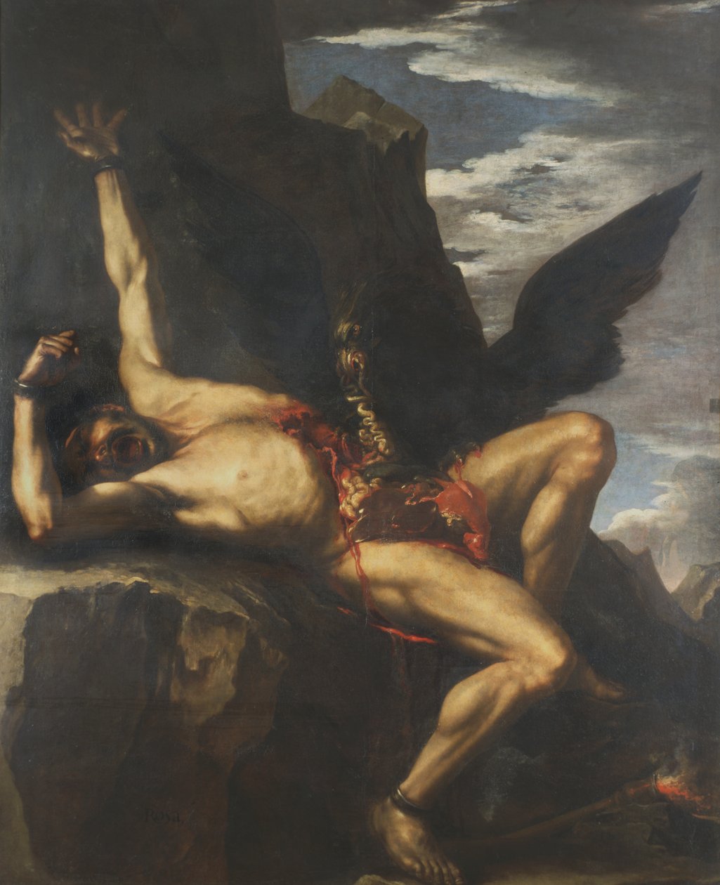 Prometheus ve akbaba by Salvator Rosa