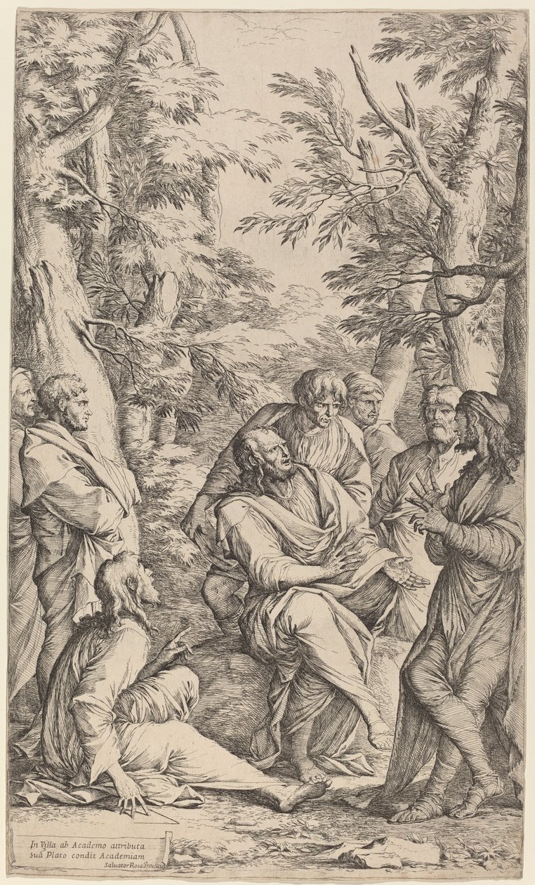 Platon Akademisi by Salvator Rosa