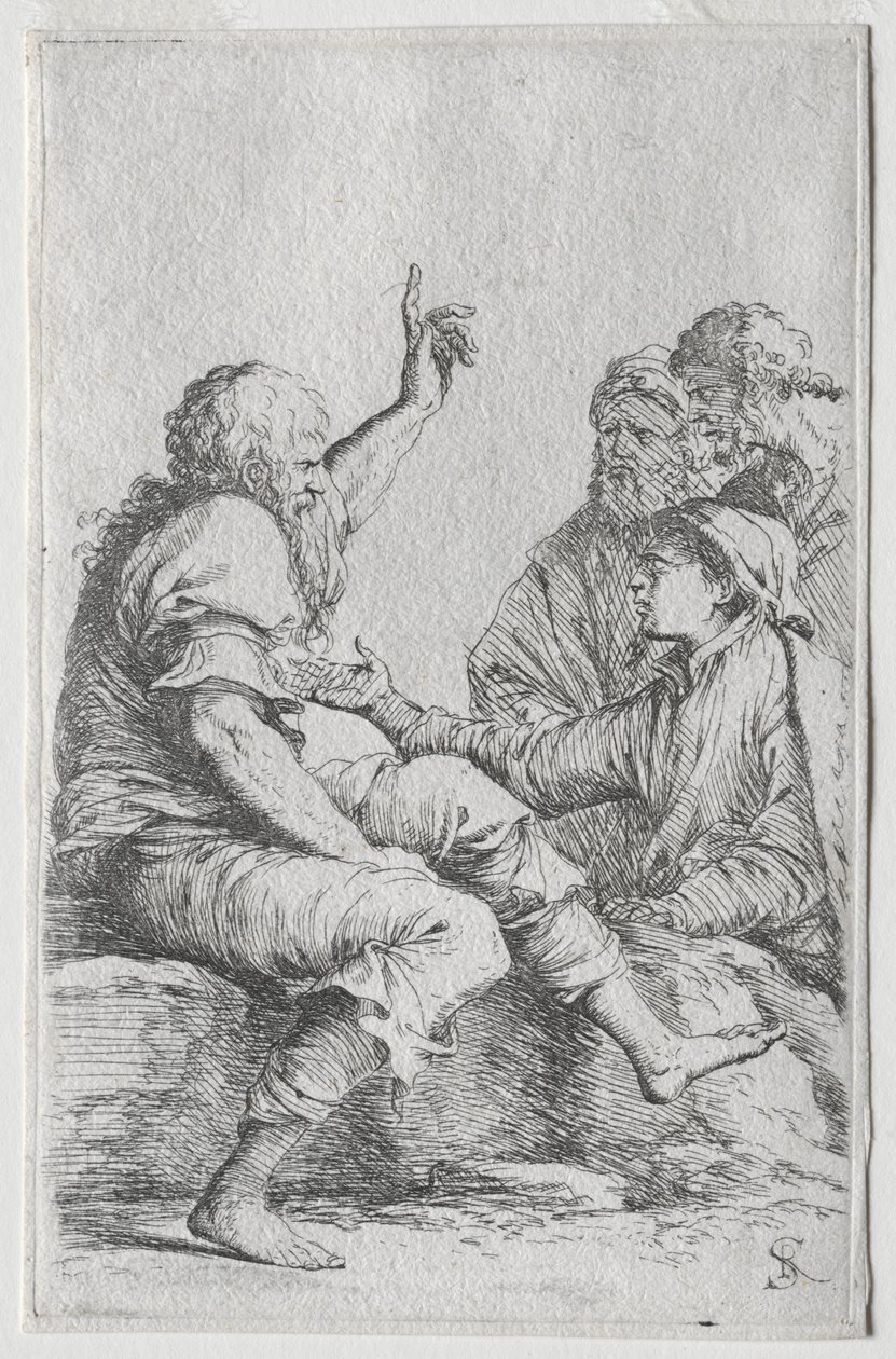 Heykelcik Serisi: Heykelcik, 1656-57. by Salvator Rosa