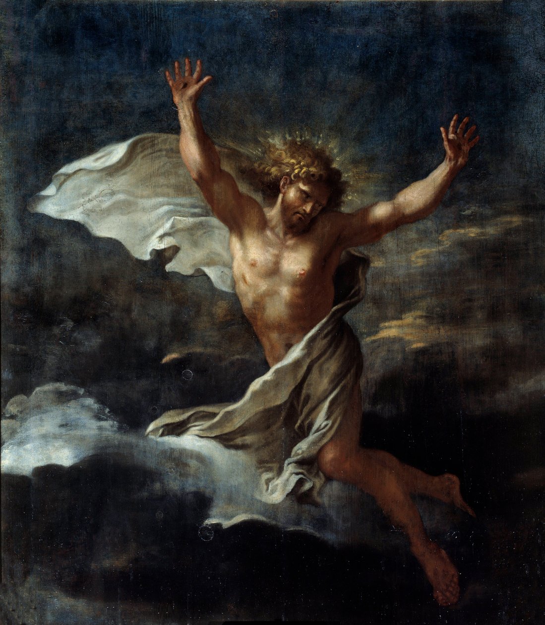 Salvator (Salvatore) Rosa (1615-1673) tarafından Dirilen İsa Tablosu 17. yüzyıl Güneşi. 1,09x0,96 m Chantilly, Musee Conde by Salvator Rosa
