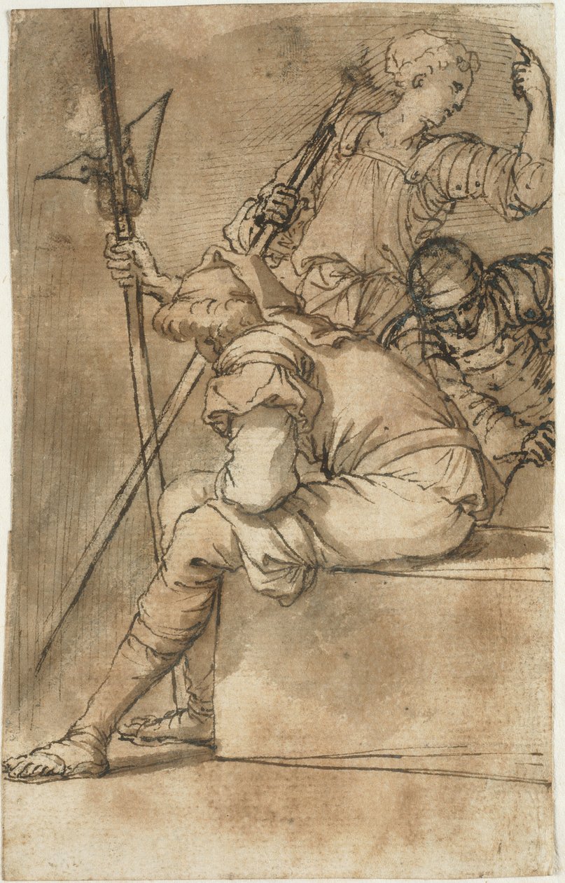 Üç Asker Dinleniyor by Salvator Rosa
