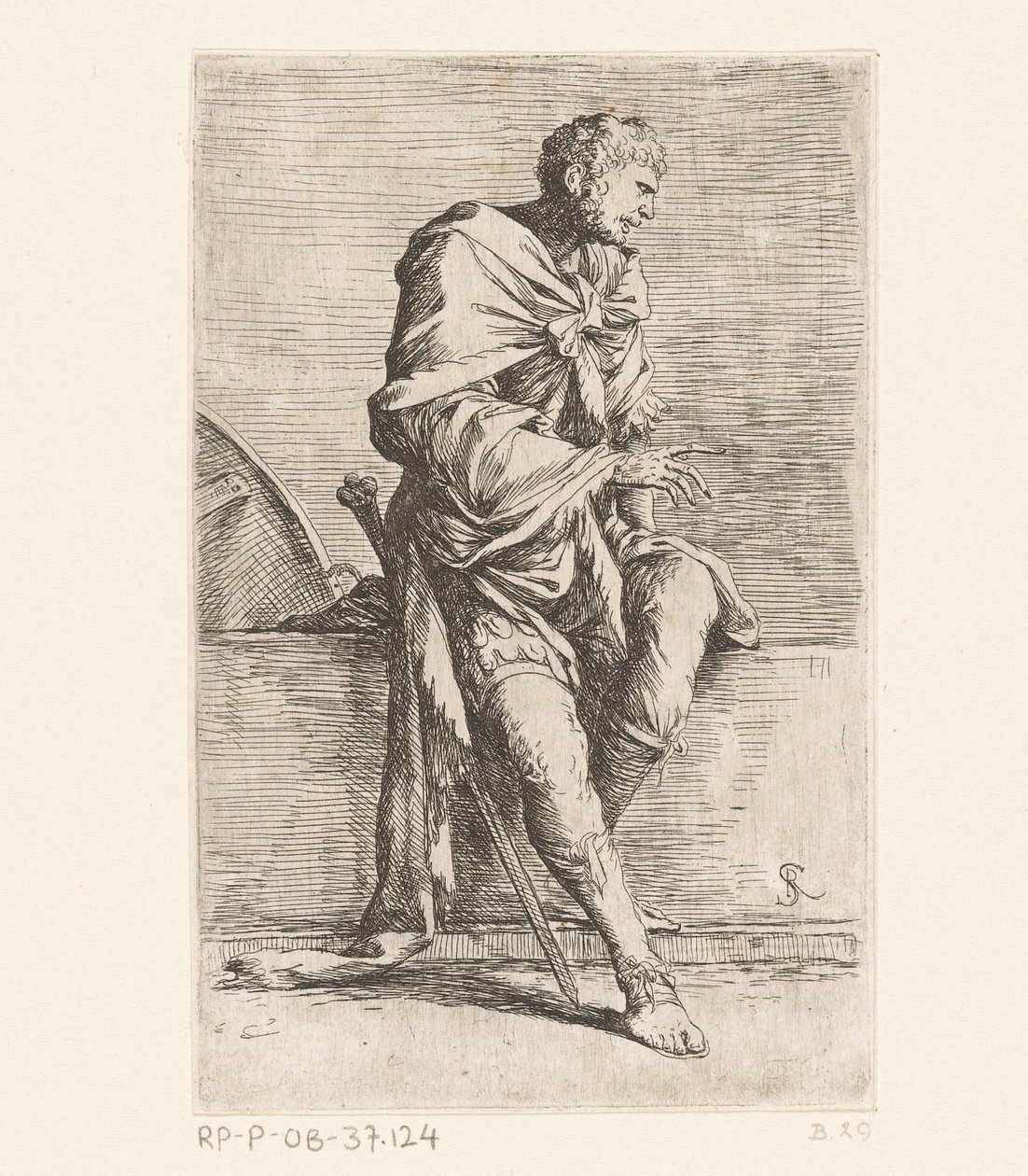 oturan asker Küçük rakamlar (dizi adı) Heykelcik (seri adı) by Salvator Rosa