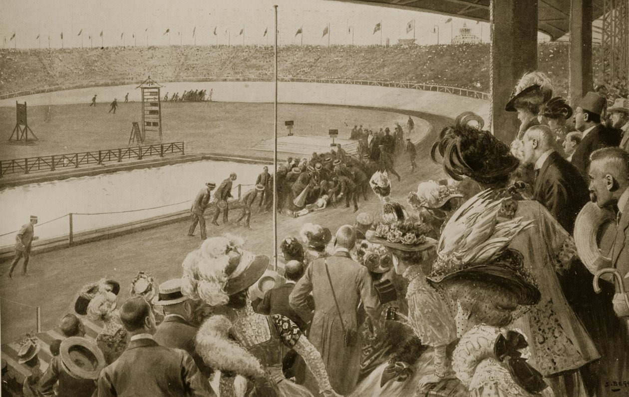 Maraton Yarışının Bitişi, Olimpiyat Oyunları, 1908 by Samuel Begg