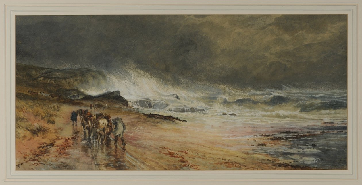 Fırtınada Fırtına, 1874 (kağıt üzerinde wc) by Samuel Bough