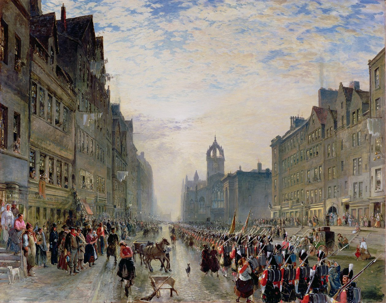 High Street, Edinburg by Samuel Bough