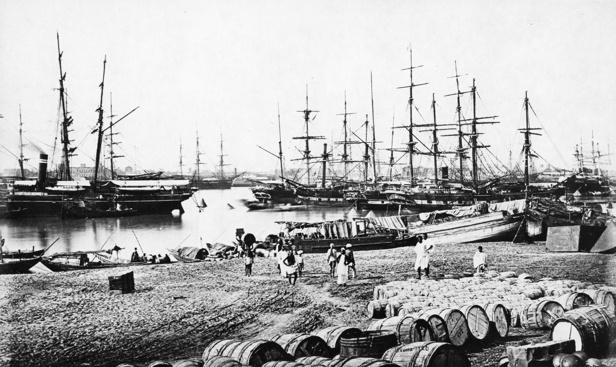 Kalküta Rıhtımları, c.1865 by Samuel Bourne
