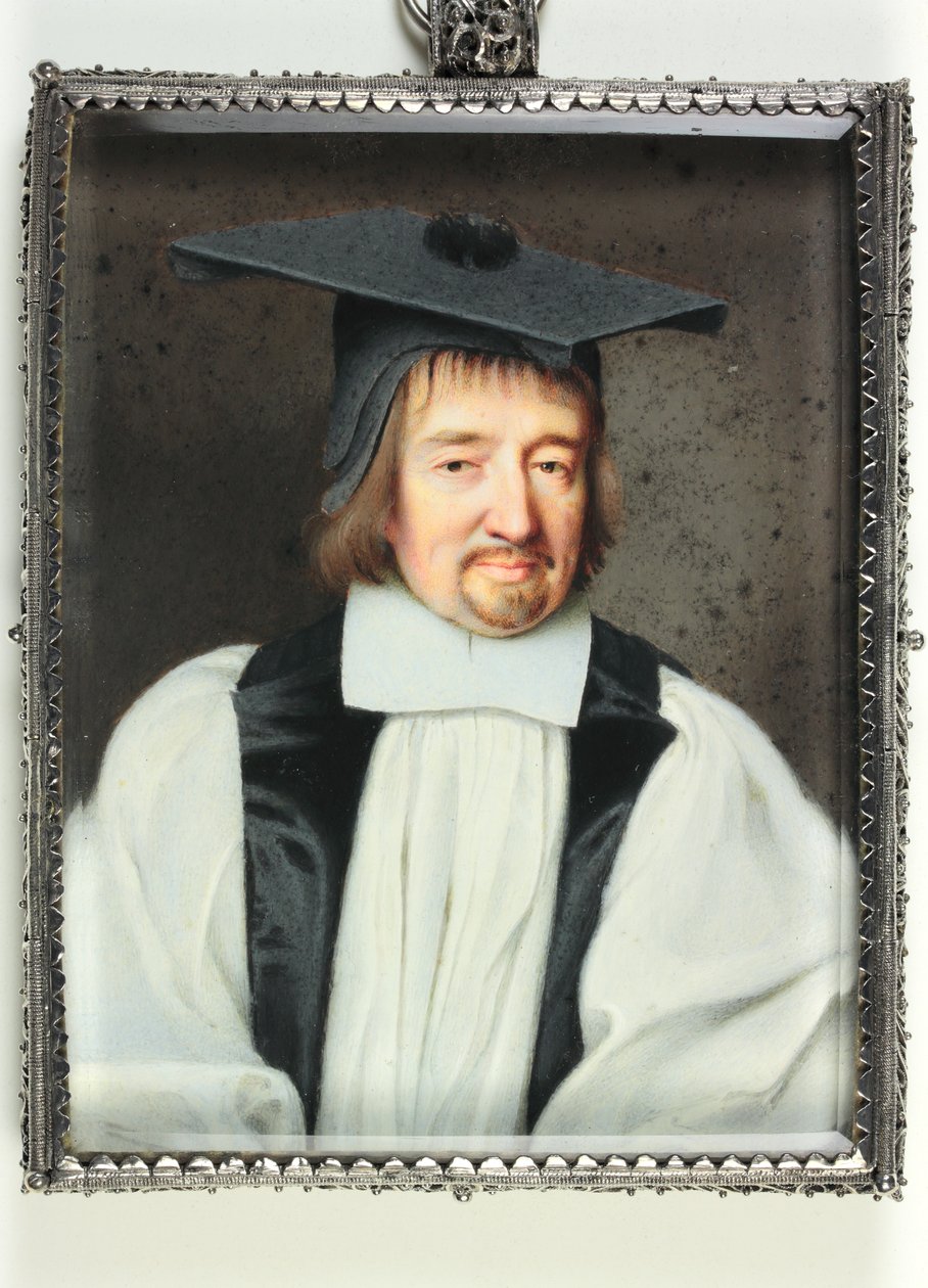 Gilbert Sheldon, Archbishop Of Canterbury (wc on vellum) by Samuel Cooper