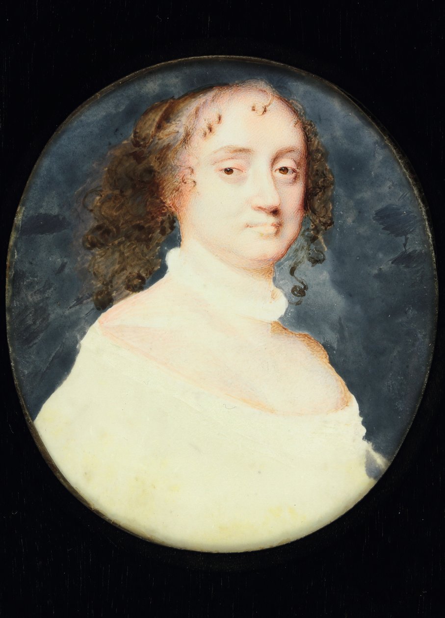Barbara Villiers, Suffolk Kontesi Adlı Bir Hanımın Portresi (wc on parşömen) by Samuel Cooper