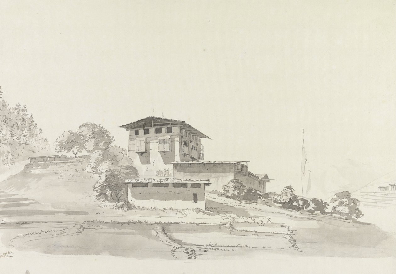Wankaka, Uganda 1783 (kağıt üzerinde wc ve grafit) by Samuel Davis