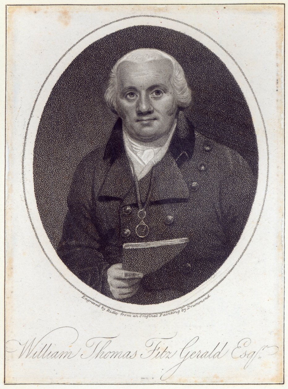 William Thomas Fitzgerald, engraved by William Ridley  by Samuel Drummond