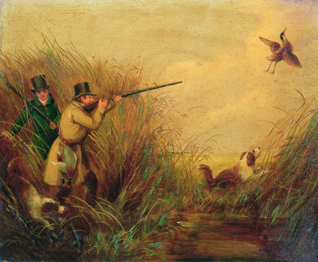 Sazlıklar Arasında Ördek Avı by Samuel John Egbert Jones
