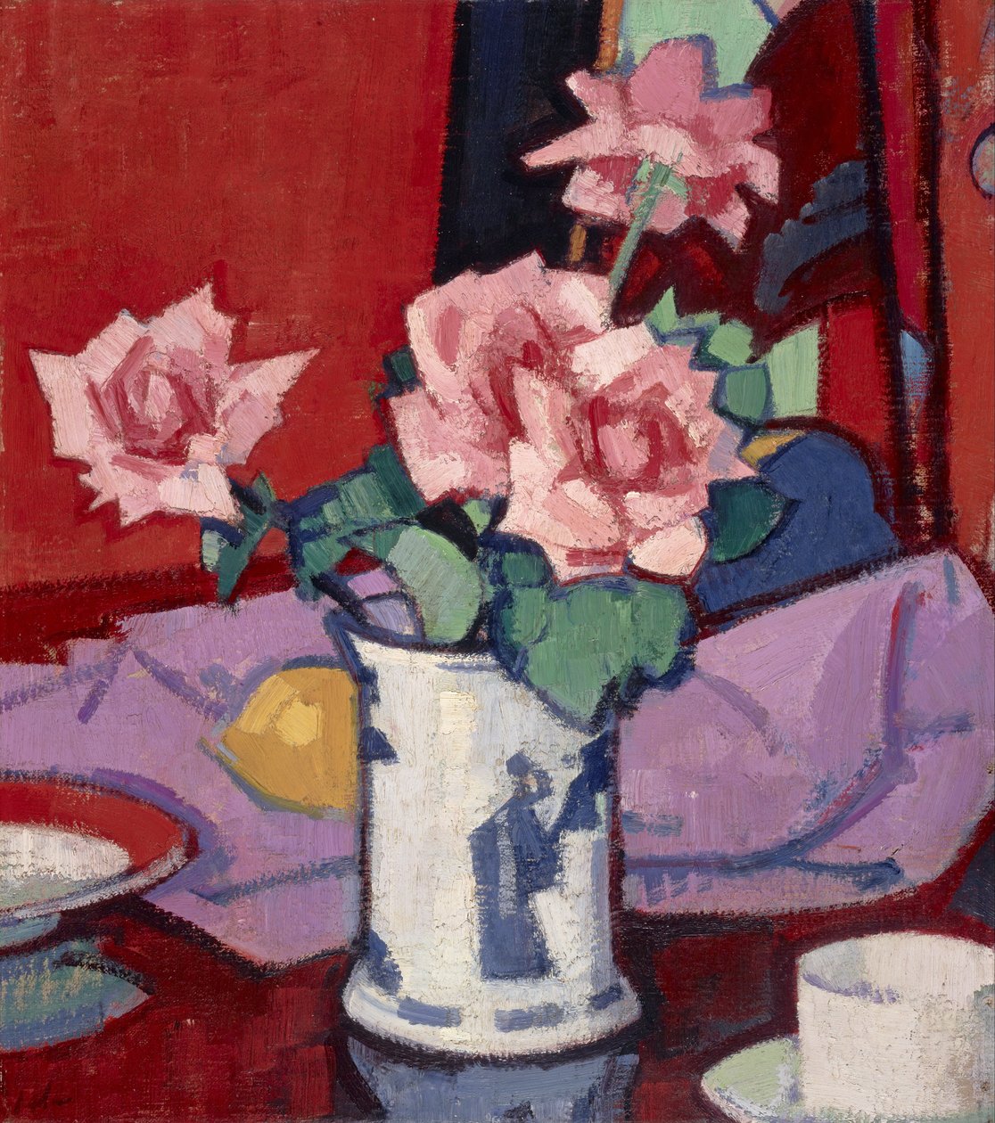Pembe Güller, Çin Vazosu by Samuel John Peploe