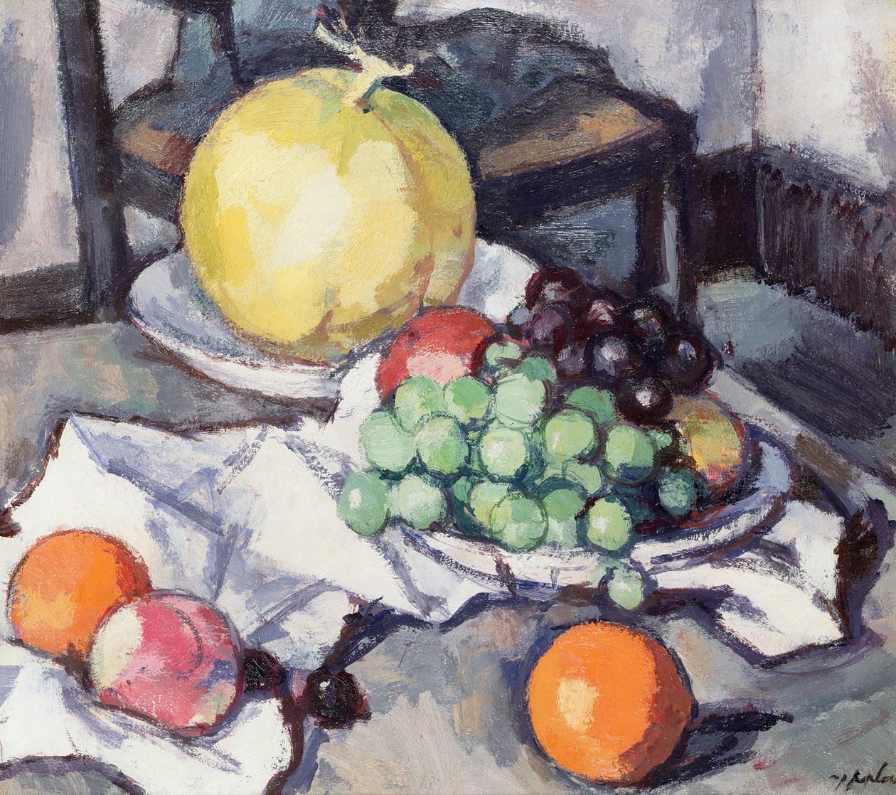 Kavun ve Üzüm ile Natürmort by Samuel John Peploe