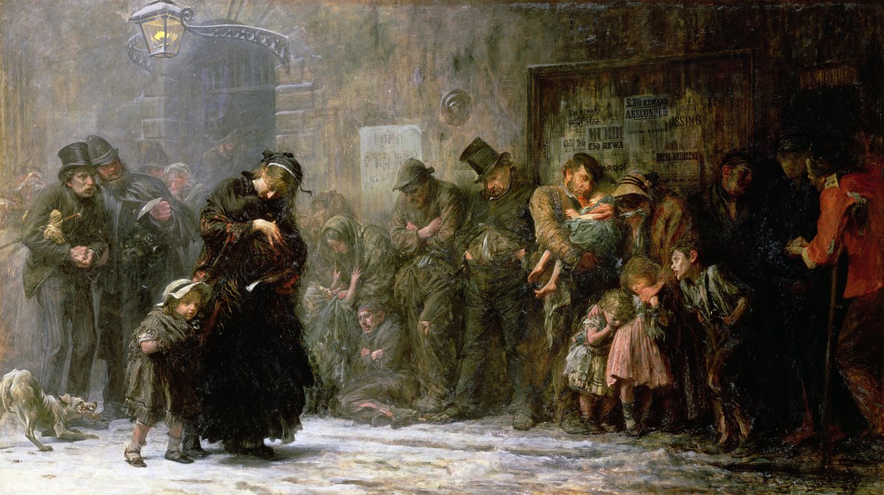 Geçici Koğuşa Kabul İçin Başvuranlar, 1874 by Samuel Luke Fildes