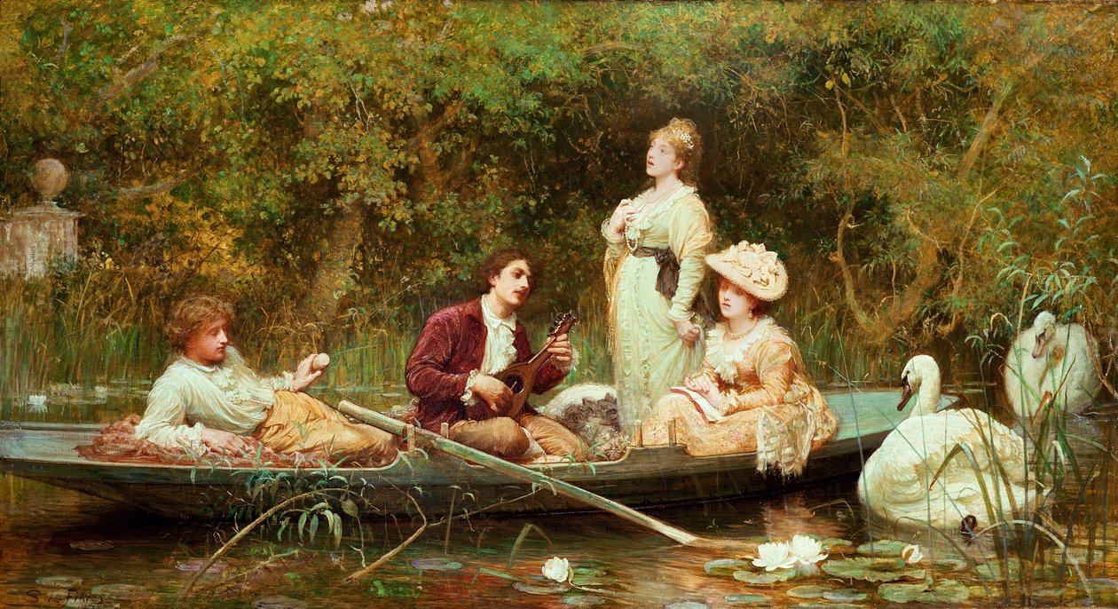 Adil, sessiz ve tatlı dinlenme by Samuel Luke Fildes