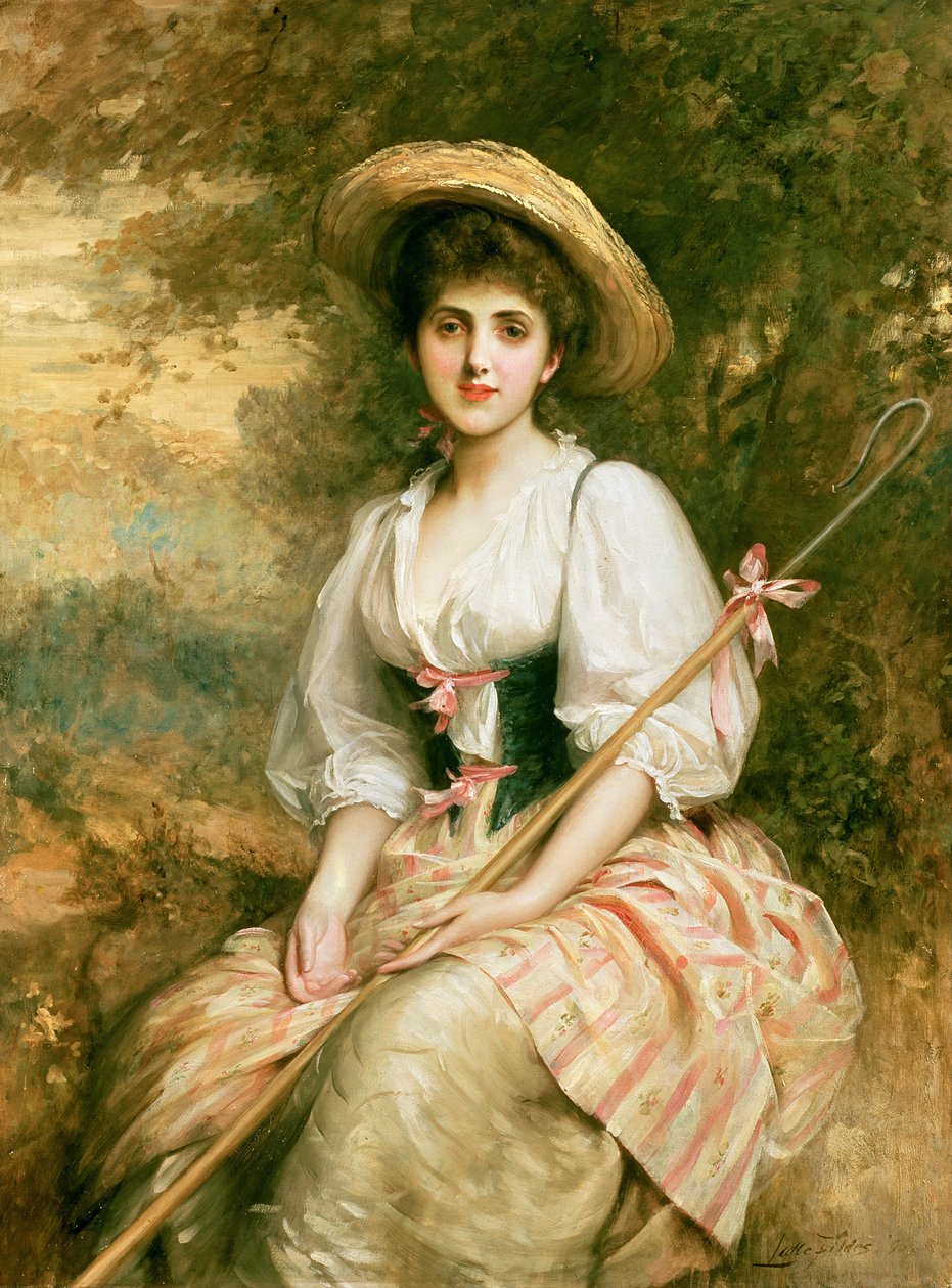 Bayan Stuart M. Samuel Phyllida, Çoban olarak by Samuel Luke Fildes