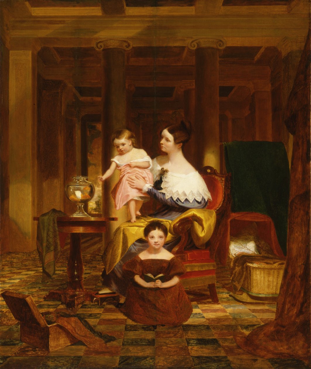Japon Balığı Kasesi Bayan Richard Cary Morse ve Ailesi by Samuel Finley Breese Morse