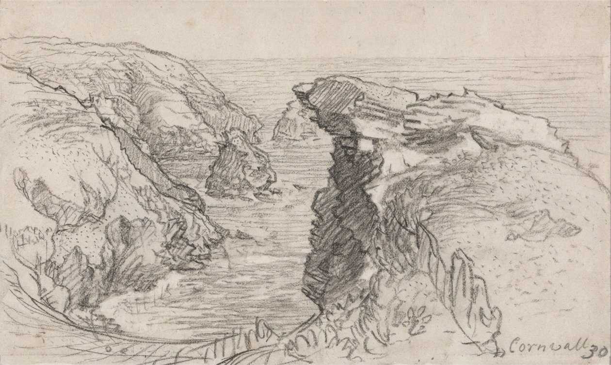 Cornish Eskiz Defterinden Bir Sayfa - Cornwall 30 by Samuel Palmer